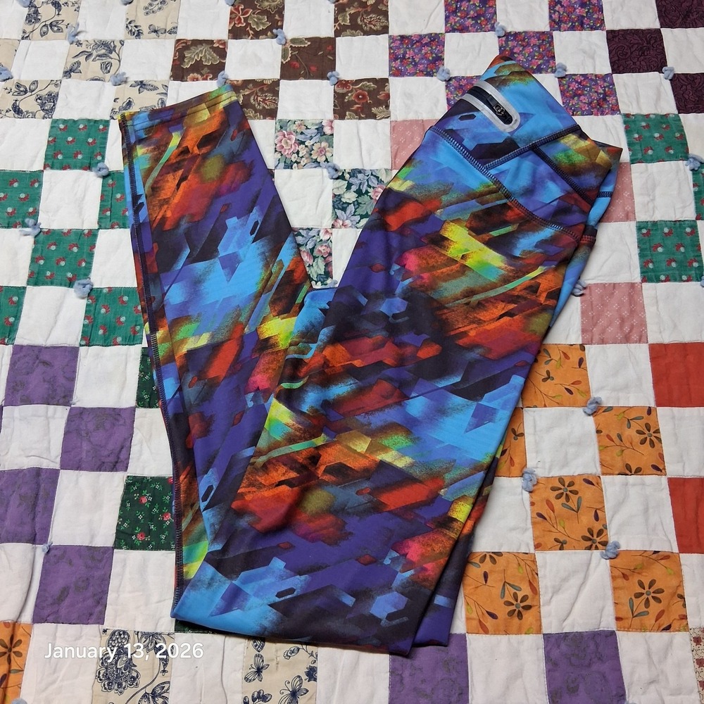 Athleta Colorburst Sonar Tight Leggings Womens Size ST Small Tall